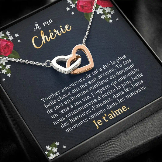 To My Love Wife Gift Necklaces 2024 New Copper Alloy Metal Women Love Double Heart Pendant Necklace for Birthday Dropshipping